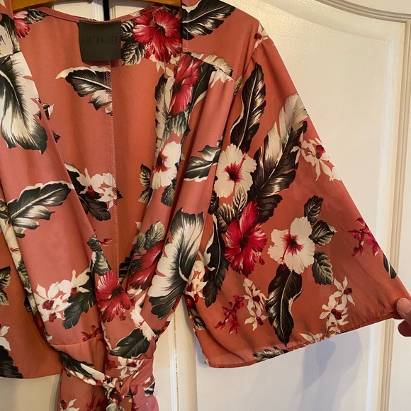 Floral Wrap Dress (Dusty Rose) - Picture 7 of 12